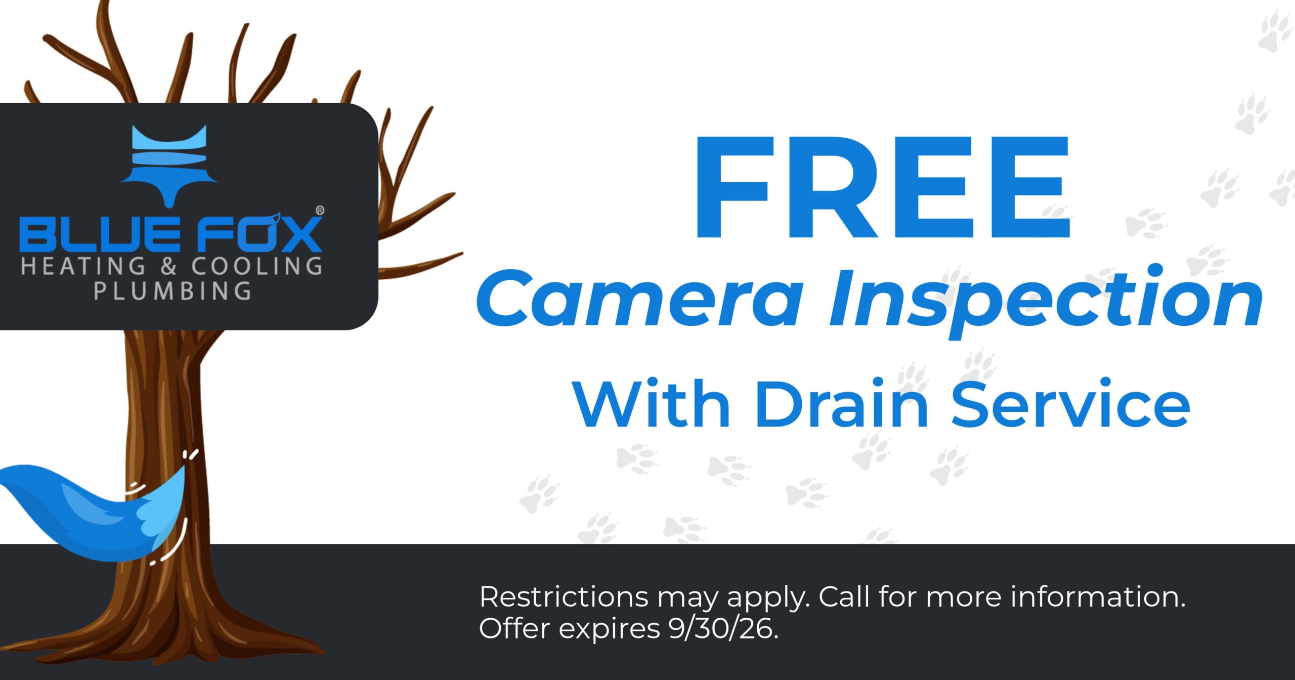 FREE camera inspection with drain service.